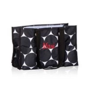 31 Canvas Organizing Utility Tote Bag Polkadots
